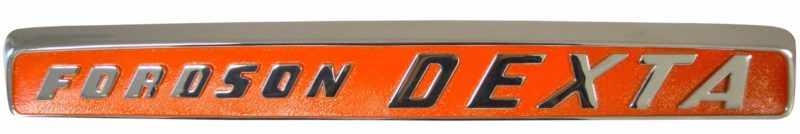 Side Badge Chrome & Orange for Ford & Fordson Dexta