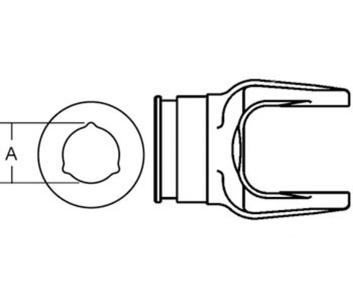 Outer Tube Yoke Size 2 for Ford 278650 278650 157 158 169