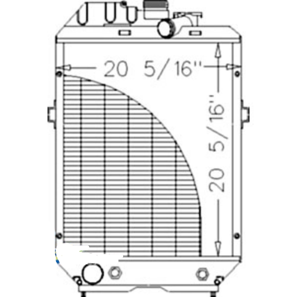 Radiator for Ford 82015097 AR2139 TS100 TS110 TS115 TS115A TS90 5640 6640 7740