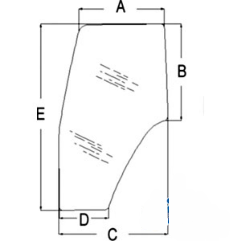 Cab Door Window Rh for Ford 82036000 AM82036000 JX100U JX1080U JX1090U JX1100U JX70U JX80U JX90U MXM120 MXM130 MXM140 MXM155 MXM175 MXM190 TL100 TL100 TL100A T