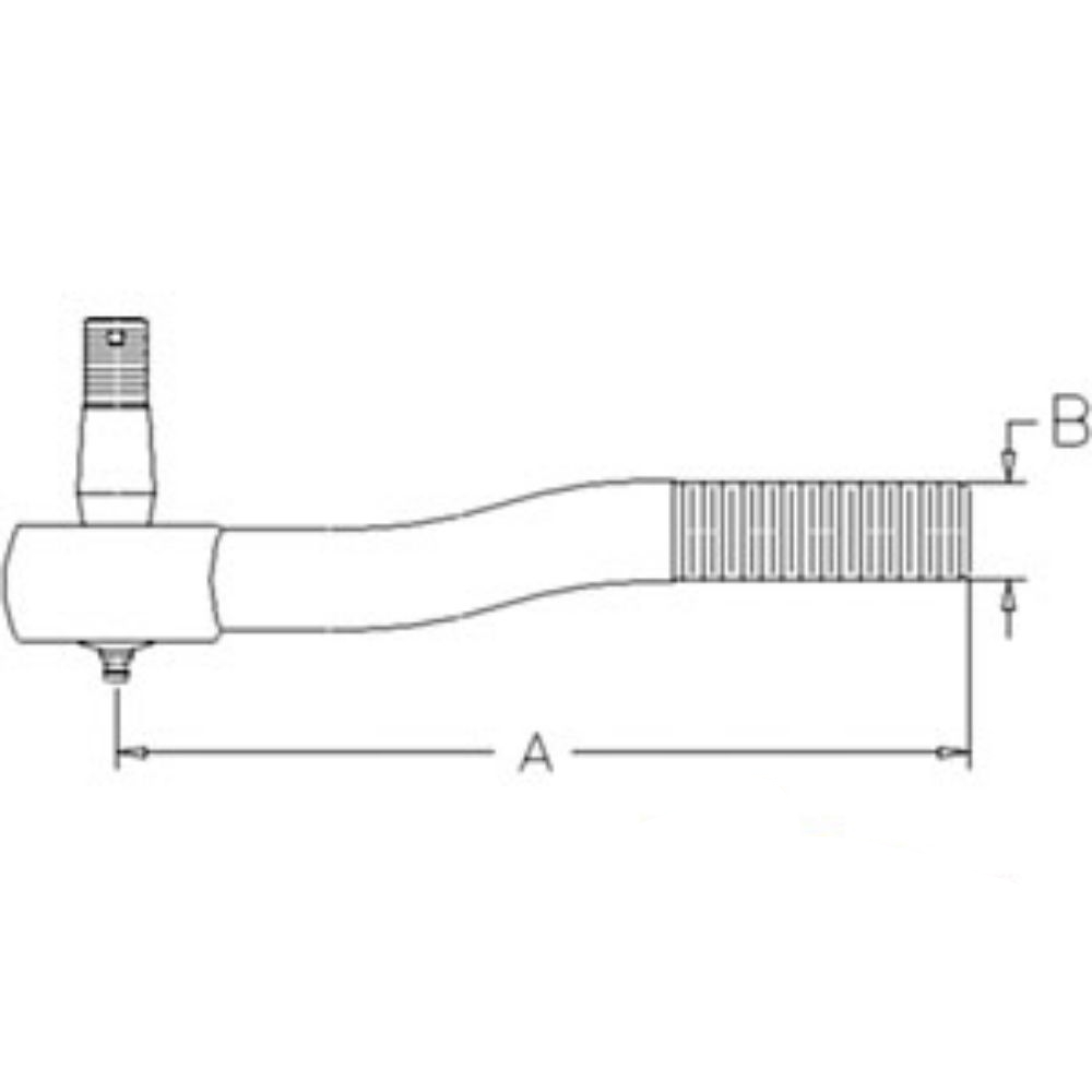 Tie Rod Rh Threaded for Ford 86507389 86507389 8670 8770 8870 8970