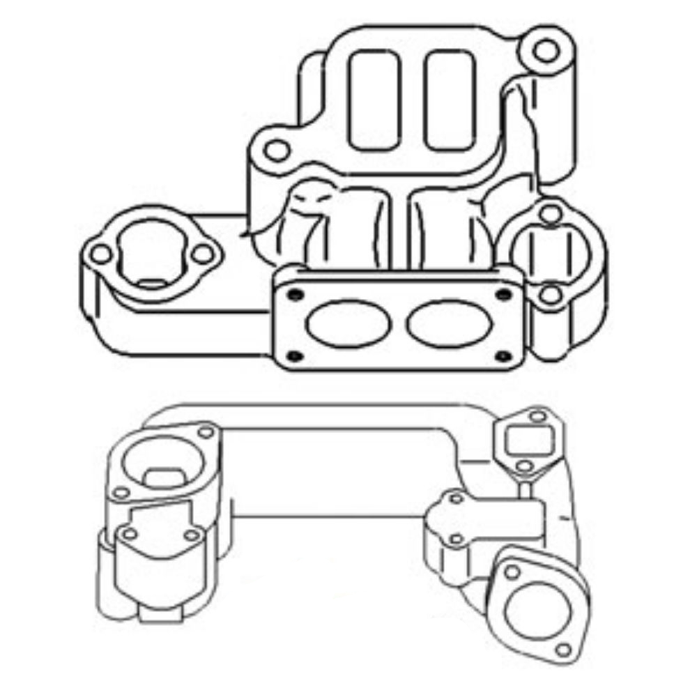 Manifold Intake Exhaust for John Deere A5751K A4640R 60 620 630