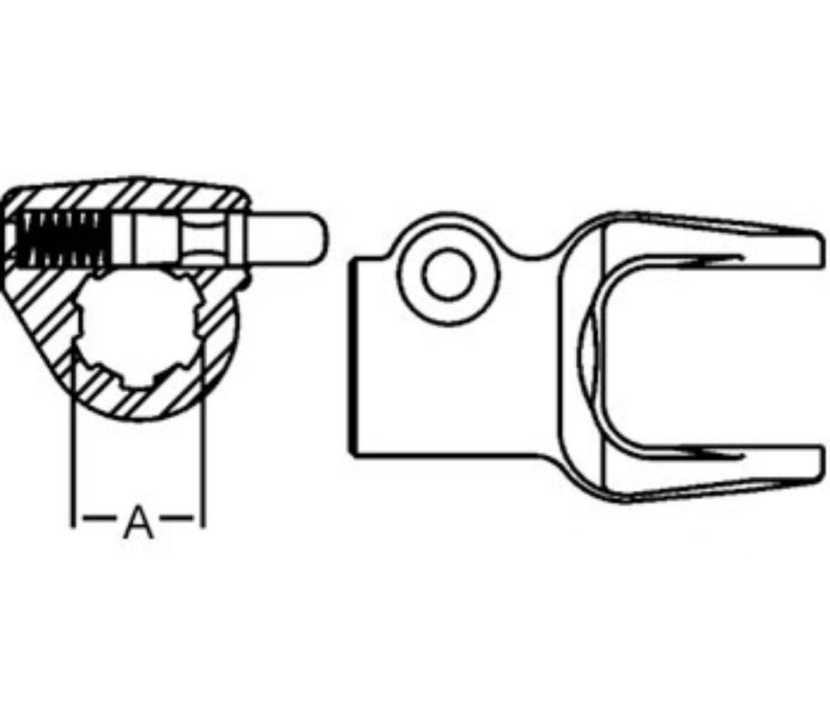 Y Quick Detach 1-3/8 X 6 for John Deere AC13360 AC13360