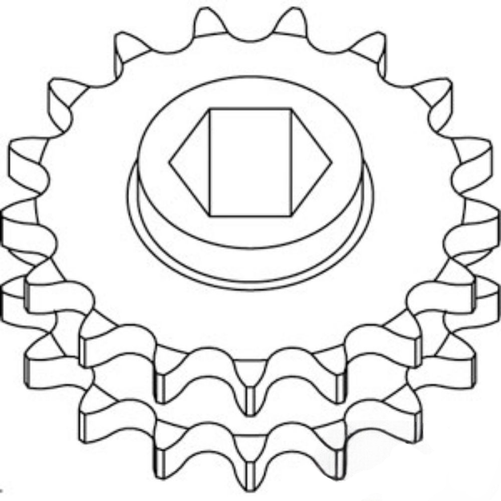 Sprocket Double 17/17 T for John Deere AE39301 AFH205784 330 335 375 385 430 435 446 447 448 457 458 466 467 530 535 546 557 558 566 567 330 335 375 385 430 435 446 447