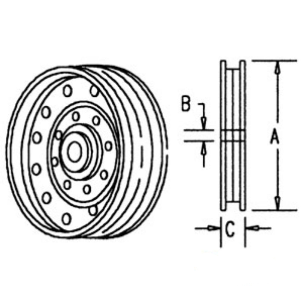 Idler Pulleyflat Flanged for John Deere AH96292 AH96292 CTS 7722 HILLSIDE 8820 9400 9410 9450 9500 9500SH 9600 9610 9650