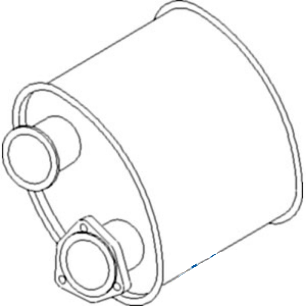 Muffler for John Deere AL113991 AL78267 SE6100 SE6110 SE6200 SE6210 SE6300 SE6310 SE6400 SE6410 6110 6110L 6200 6200L 6205 6210 6210L 6300 6300L 6310 6