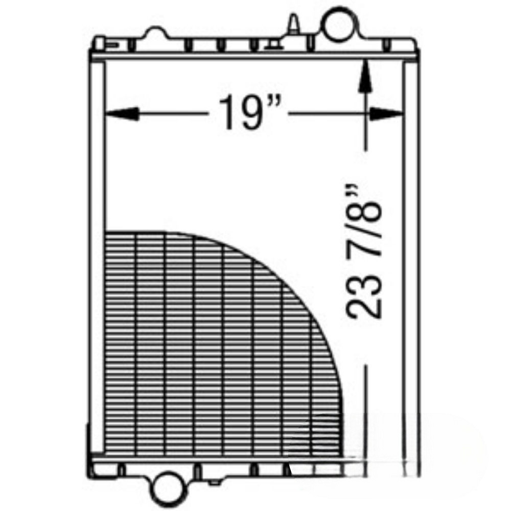 Radiator for John Deere AL66766 219854 2955 3050 3055 3155 3255 3350 3650