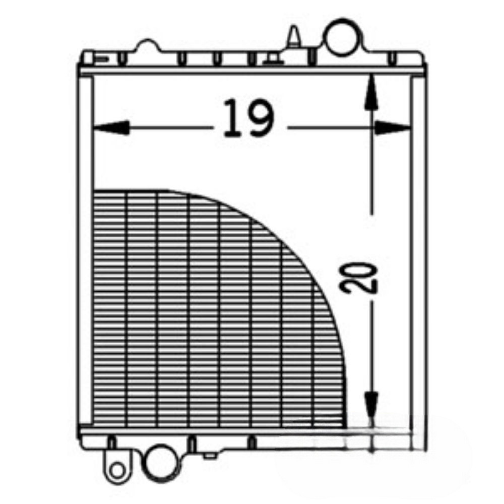 Radiator for John Deere AL66774 219852 2250 2250F 2355 2450 2450F 2555 2650 2650F 2650N 2755 2850 2855N