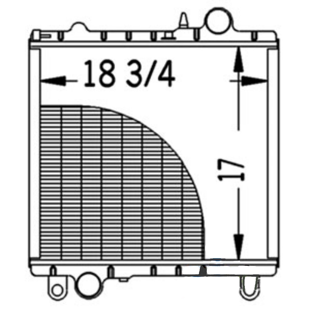 Radiator for John Deere AL67563 AL67563 1550 1750 1850 1850N 1950 1950N 2155 2355N