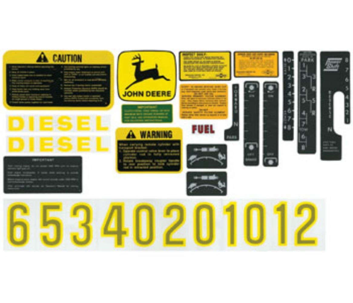 Decal Set for John Deere AR52393 AR34177 2510 2520 3010 3020 4000 4010 4020 4320 4520 4620 5010 5020 6030