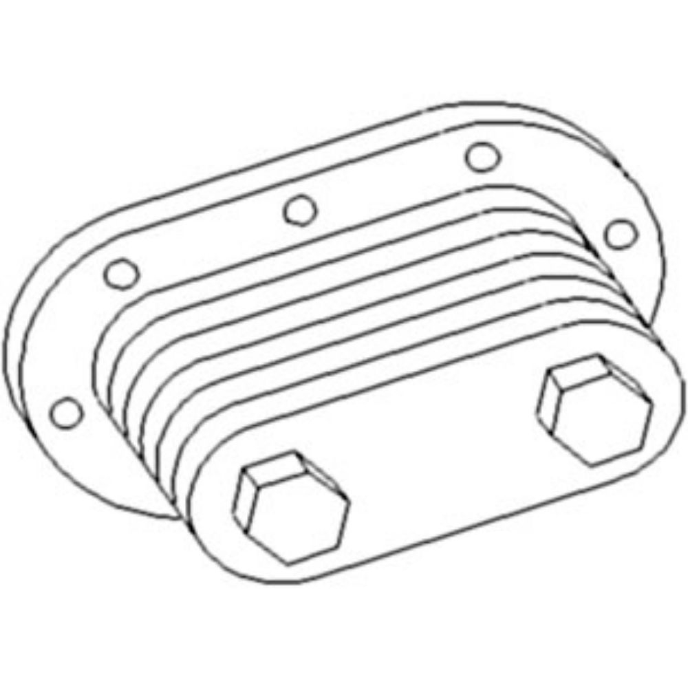 Cooler Oil for John Deere AR55394 AMAR55394 250D 260E 300D 310E CTS II 6600 6600 6600 6602 6620 6622 7700 7700 7700 7720 8820 950SH 9500 9500SH 9510