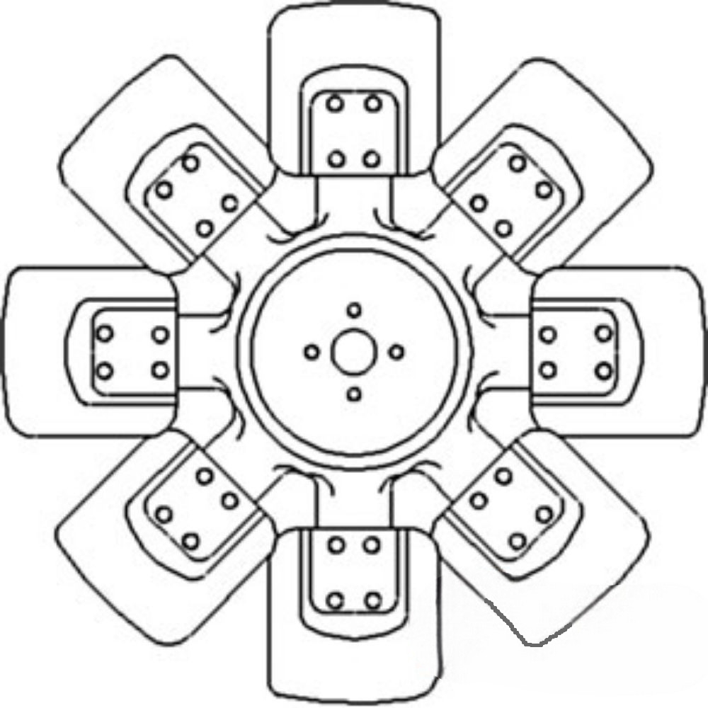 Fan 8 Blade for John Deere AR85892 AR85892 670B 672B 770B 770BH 772B 772BH 693B 440C 440D 448D 540B 540D 548D 4240 4350 4430 4440 4630