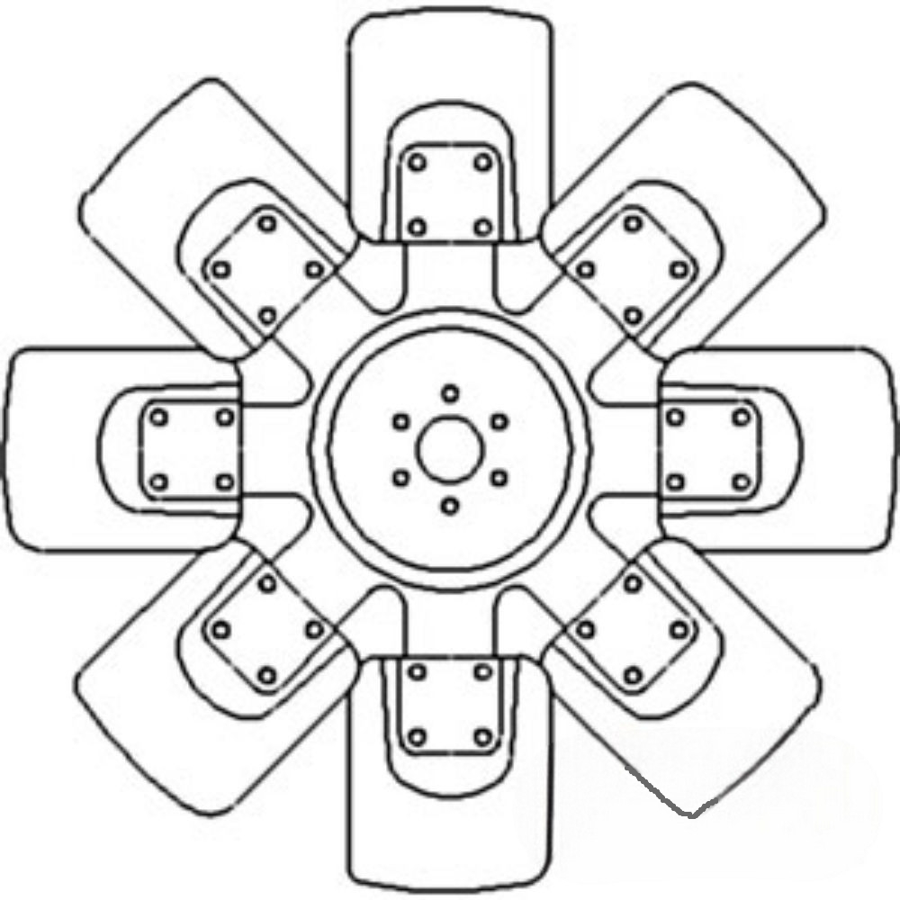 Fan 8 Blade for John Deere AR85893 AMAR85893 4640 4840