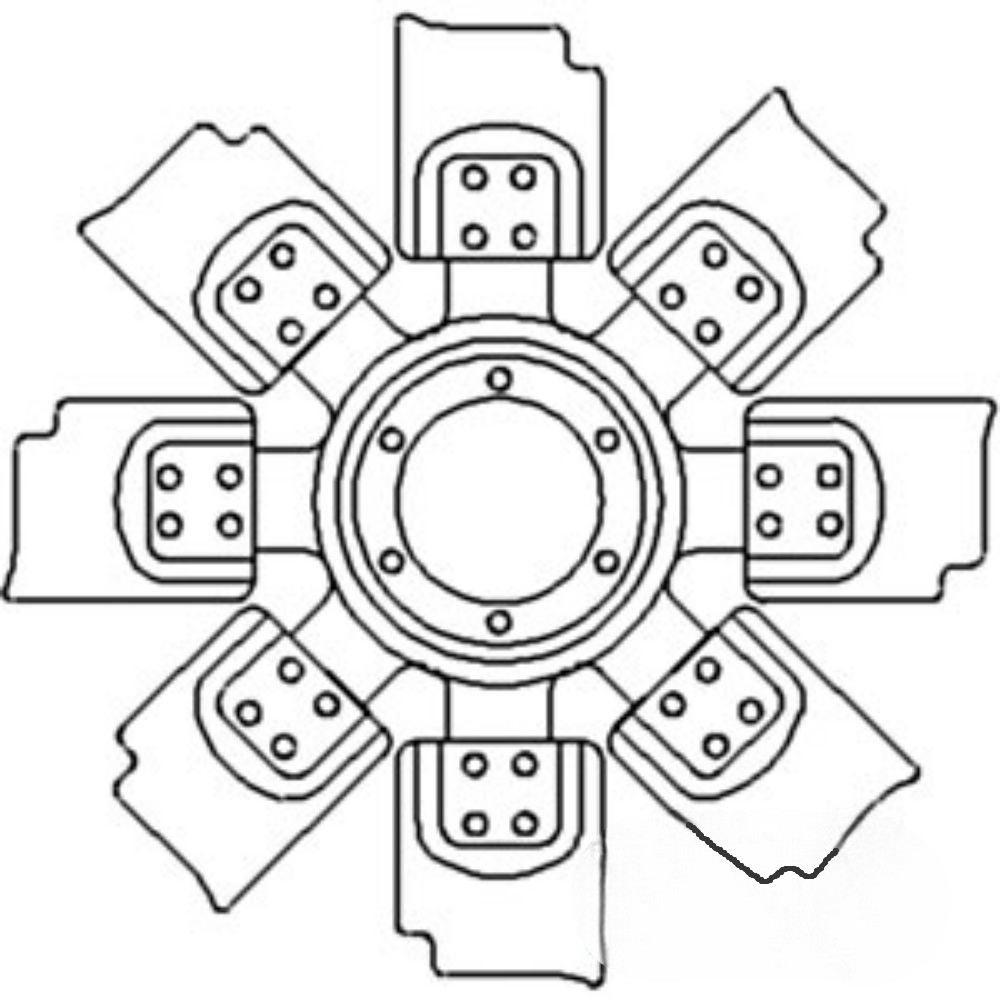 Fan 8 Blade for John Deere AR94950 AMAR94950 4050 4055 4250 4255 4450 4455