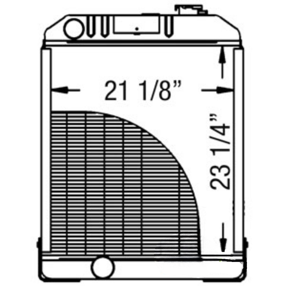 Radiator for John Deere AT169770 AT146006 410B 410C 410D 415B 510D 610B 610C 510B 510C 515B