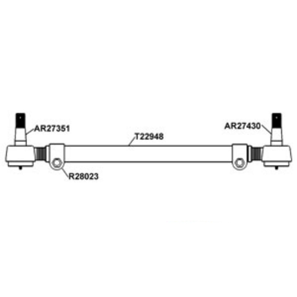 Complete Tie Rod Assy for John Deere AT19823 AT19823 300B 401B 401C 300 302 302A 310 380 400 401 480 480A 480B 1020 1520 2030 301A