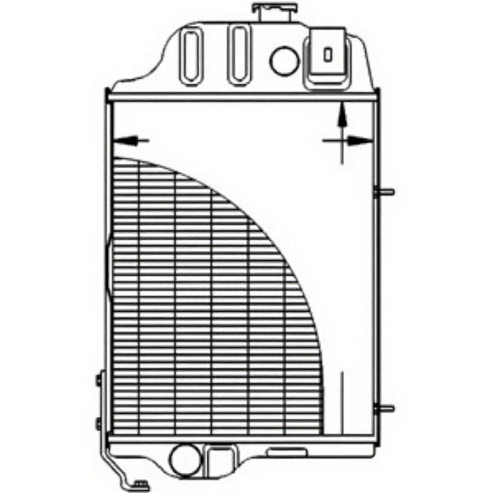 Radiator for John Deere AT20849 AMAT20849 300 (W/REVERSER OR HI-LO SHIFT W/O REVERSER 301 1020 1030 1030OU 1030VU 1035EF 1035EV 1120 1130 1530 1630 1630V