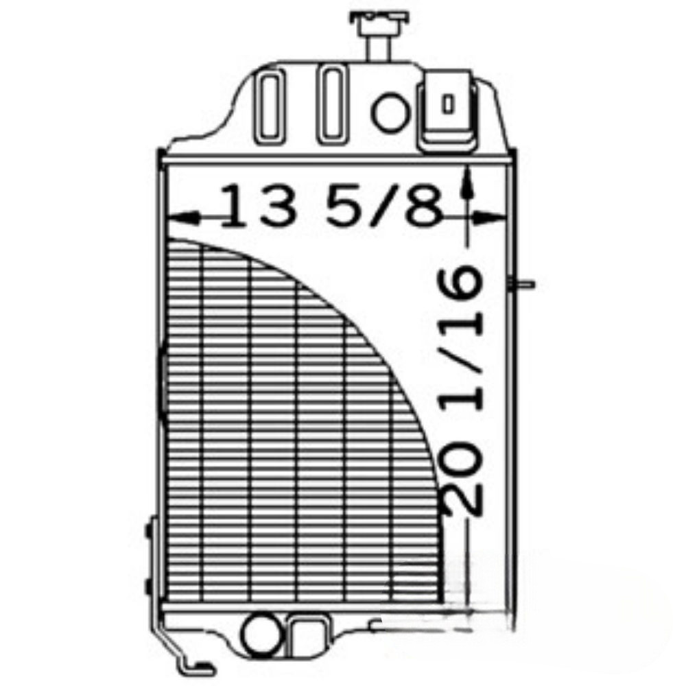 Radiator for John Deere AT32527 219709 310A 310 310B 401D