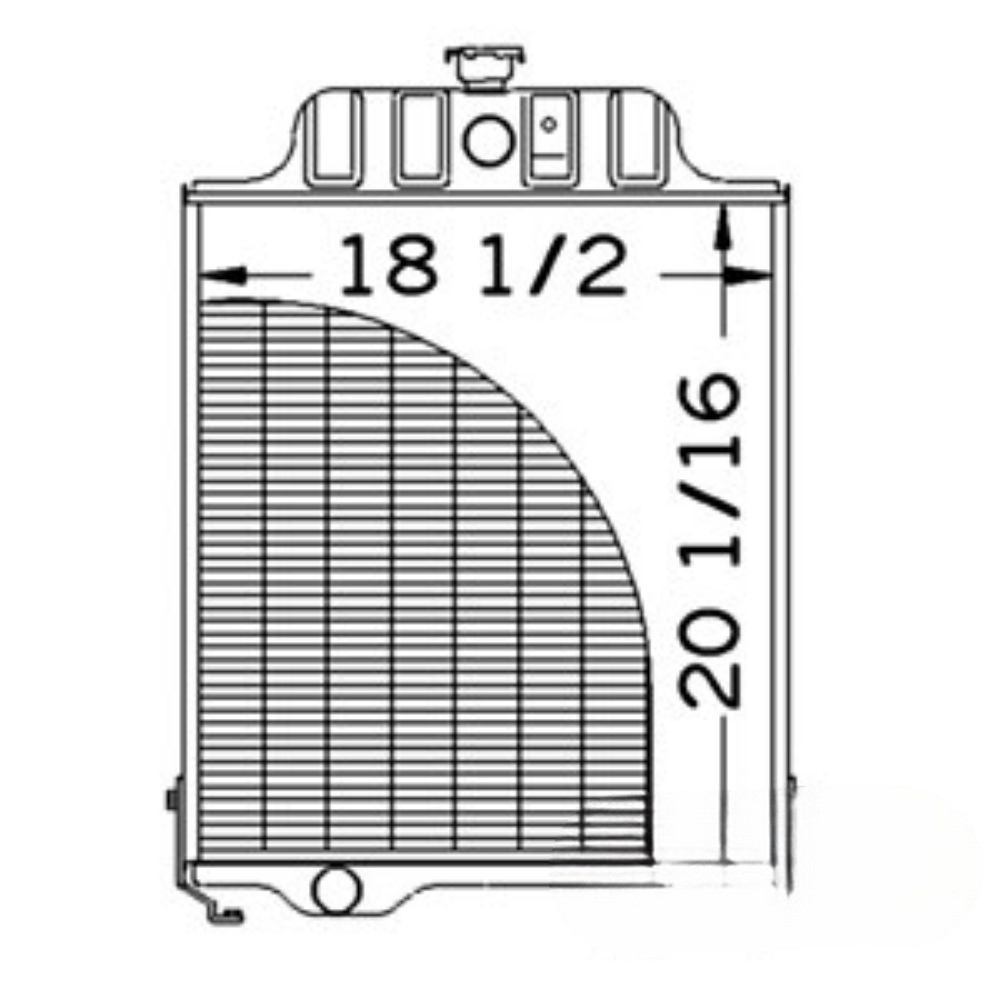 Radiator for John Deere AT48171 AR5519 300B 401B 401C 302A 401 480A 480B 1030 1035 1520 1630 1630OU 1635 1635EF 2030 2035 301A
