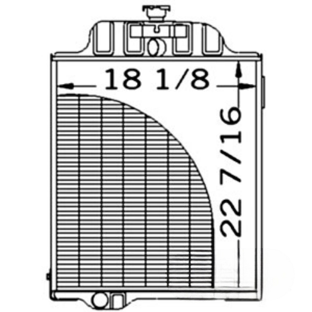 Radiator for John Deere AT58449 AMAT58449 500C 510