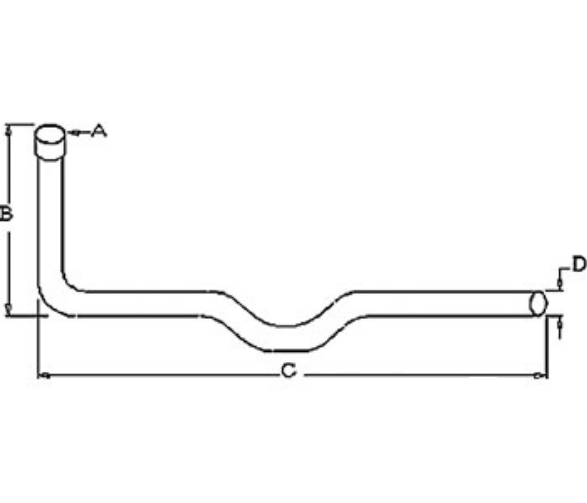Tail Pipe for Ford C7NN5245B AMC7NN5245B 3500 3550 4500 2000 2100 2110 2120 230A 2300 231 2310 233 234 2600 2600N 2600R 2600V 2610 2610V 2810 2910 3000