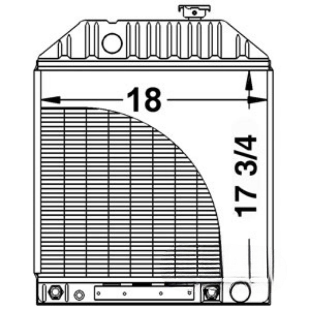 Radiator for Ford D3NN8005B AMD3NN8005B 4500 4000 4100 4110 4190 4200 4330 4340 4410 7000 7100 7200