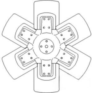 Fan 6 Blade for Ford D5NN8600G D5NN8600G 8400 TW10 TW20 TW30 8000 8200 8600 8700 9000 9200 9600 9700
