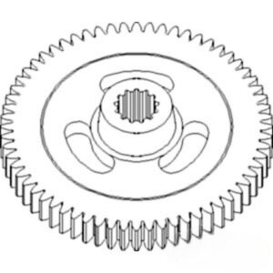 Gear Impeller 64T Spld. for John Deere E84810 E84810 910 915 916 920 925 926 930 935 936