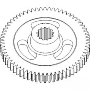 Gear Impeller 54T Spld. for John Deere E84814 E84814 910 915 916 920 925 926 930 935 936