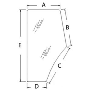 Cab Door Window Lh for Ford E9NN94032N18BB AME9NN94032N18BB 5640 6640 7740 7840 7840O 8240 8340 8670 8670A 8770 8770A 8870 8870A 8970 8970A