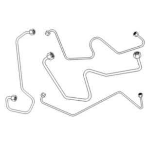 Injection Line Set 4 Cyl for Ford FPL200 D5NN9A555B, BSD442 256 (NH # 501581, New Style 256 CID DSL, Rotary Injec 650 5600 5610 5700 5900 6600 6610 6610O 6700