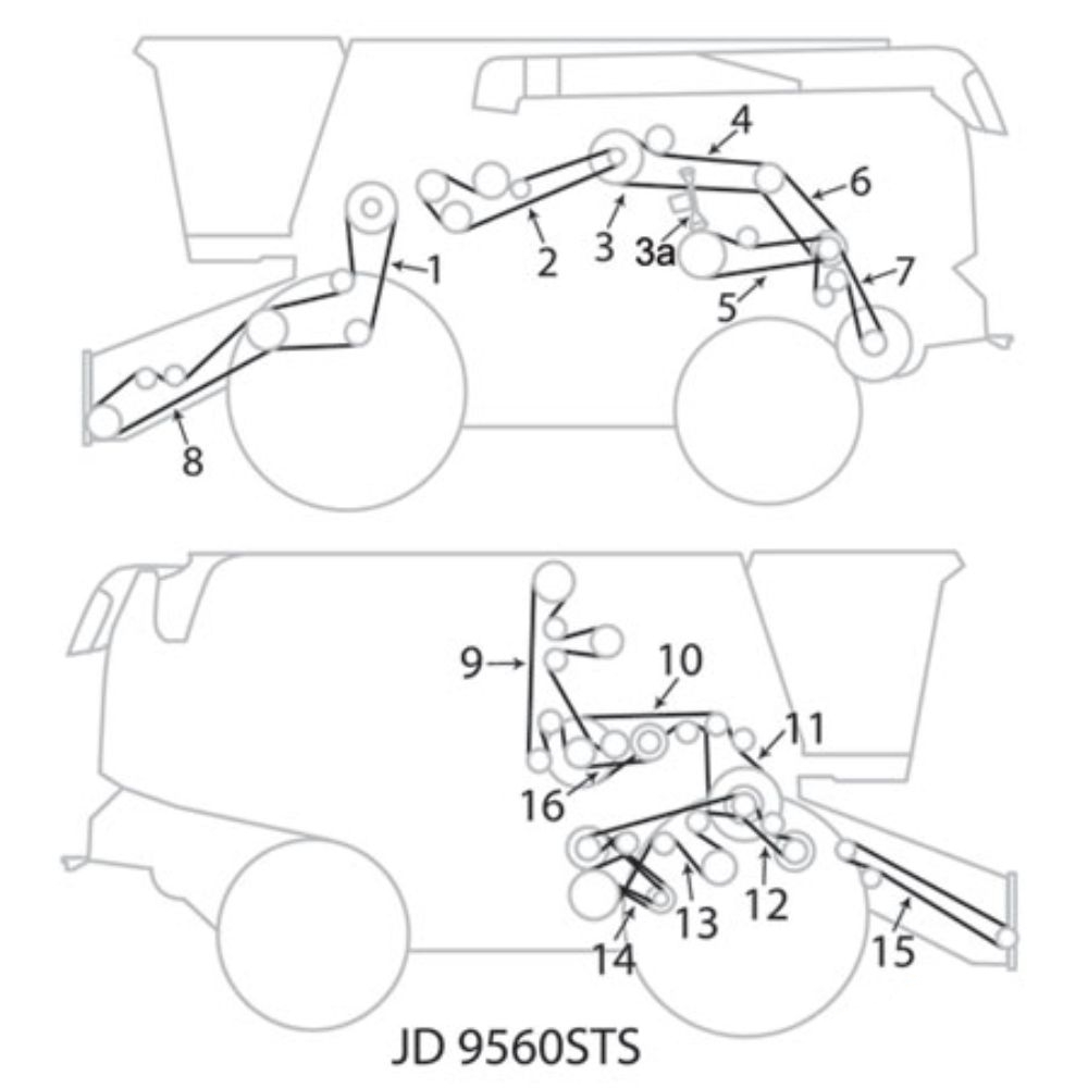 C-Section Banded Belt for John Deere H157514 AMHXE15671 9560STS 9650STS 9660STS 9750STS 9760STS 9860STS