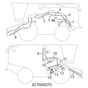 Belt Feed Acc. Drive for John Deere H221733 AMH221733 9560I STS 9660STS 9670STS 9750STS 9760STS 9770STS 9860STS 9870STS 9880 STS 9880I STS 9880I STS HILLMASTER