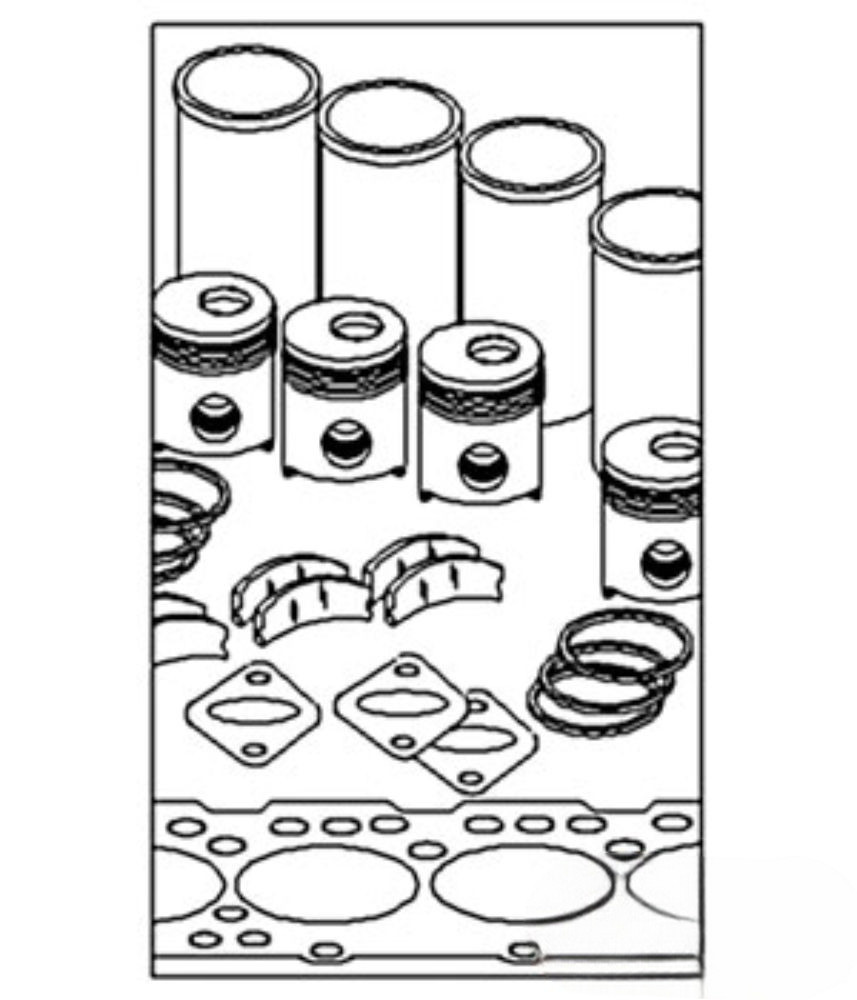 In Frame Overhaul Kit for John Deere IK227 IK227 500A 500B 500 3020