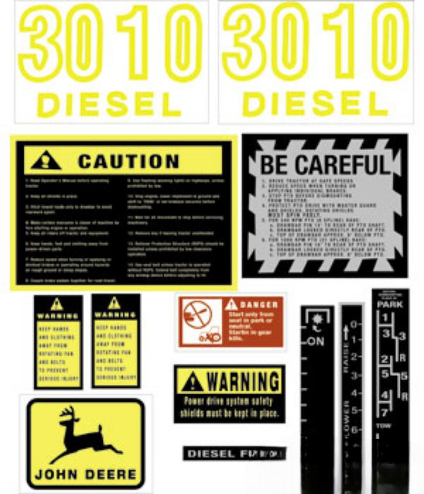 Decal Set Hood for John Deere JD411S JD411S 3010