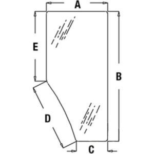 Lh Door Glass for John Deere L169102 L213354 SE6010 SE6020 SE6100 SE6110 SE6120 SE6200 SE6210 SE6220 SE6300 SE6310 SE6320 SE6400 SE6410 SE6420 SE6510 SE6520