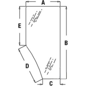 Rh Door Glass for John Deere L169103 L213355 SE6010 SE6020 SE6100 SE6110 SE6120 SE6200 SE6210 SE6220 SE6300 SE6310 SE6320 SE6400 SE6410 SE6420 SE6510 SE6520