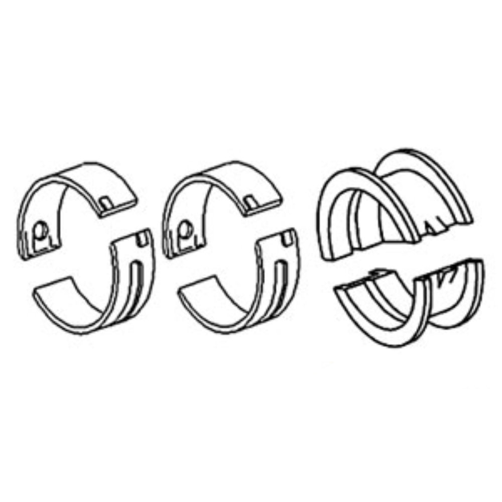 Brg Set Main .020" 3 for John Deere MB180-20 AT21134 1032 1042 1052 1055 1065 1068H 1072 1075 1085 1133 1144 1155 1157 1158 1166 1169 1170 1174 4400 4420 4425 4435
