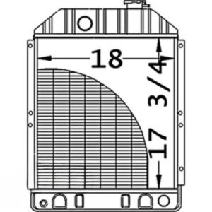 Radiator for John Deere MG771716 AMMG771716 675