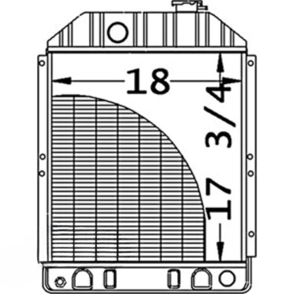 Radiator for John Deere MG771716 AMMG771716 675