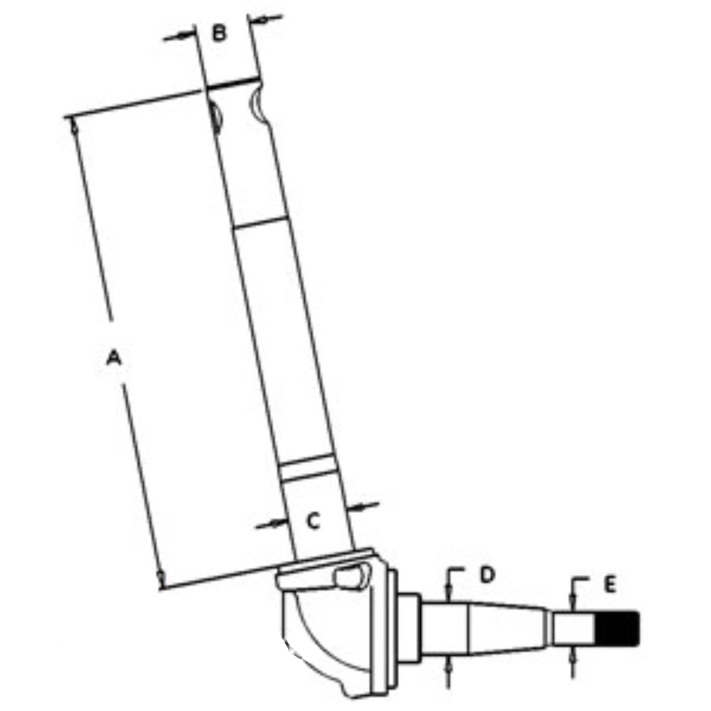 Spindle Rh for Ford NCA3105B R2909 NAA 700 771 941 950 961 981