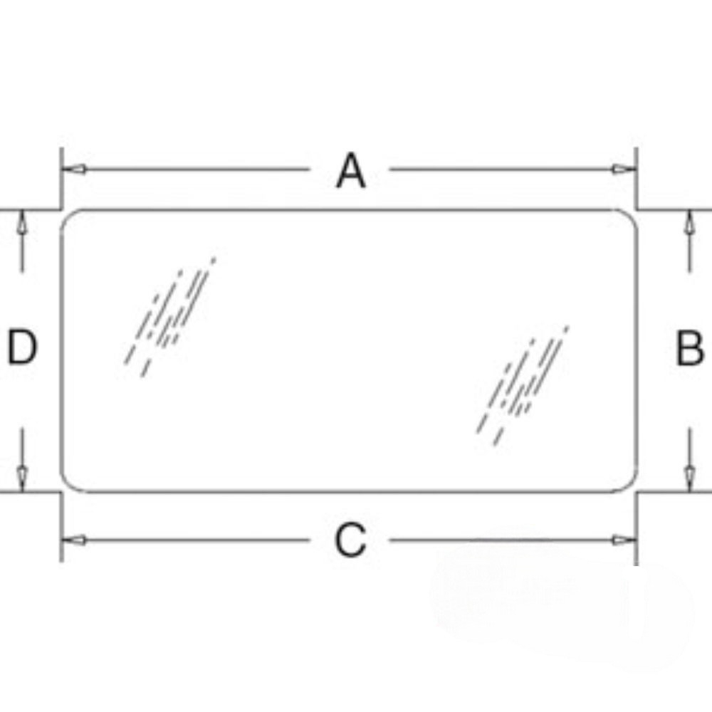 Lower Rear Window for John Deere R201481 R201481 210LJ 210L 210L EP 5083E 5083E 5093E 5093E 5101E 5220 5225 5320 5325 5420 5425 5520 5525 5603 5625 5725 6100D 6