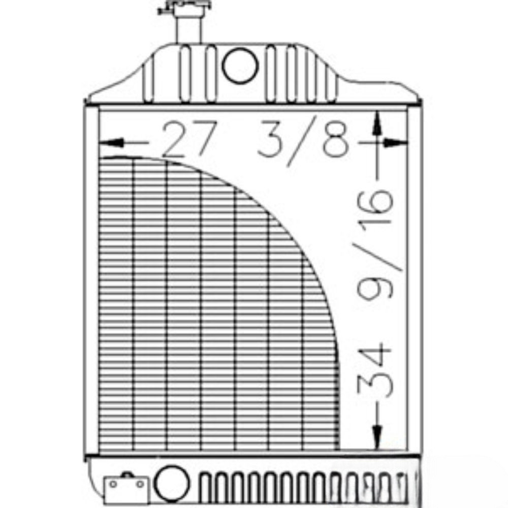 Radiator Assembly for John Deere RE21561 AMAR76838 8430 8430 Model Year 1974-1981 8440 8630