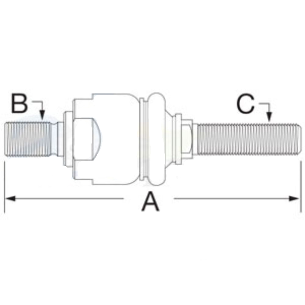 Tie Rod End for John Deere RE217817 CPJ3683 5045D 5045E 5055D 5055E 5065E 5065M 5075E 5075M 5085M 5093E 5095M 5100M 5100ML 5103 5105 5105M 5105ML 5115ML 52