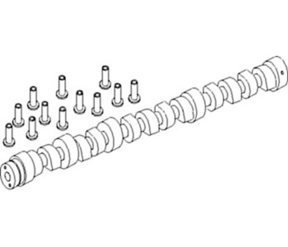 Camshaft W/ Tappets for John Deere RE57054 AMRE57054 250D 300D CTS CTS II 1450CWS 1450WTS 1550CWS 1550WTS 2056 2058 2064 2066 9500 9500SH 9510 9510SH 9550 9550SH 95