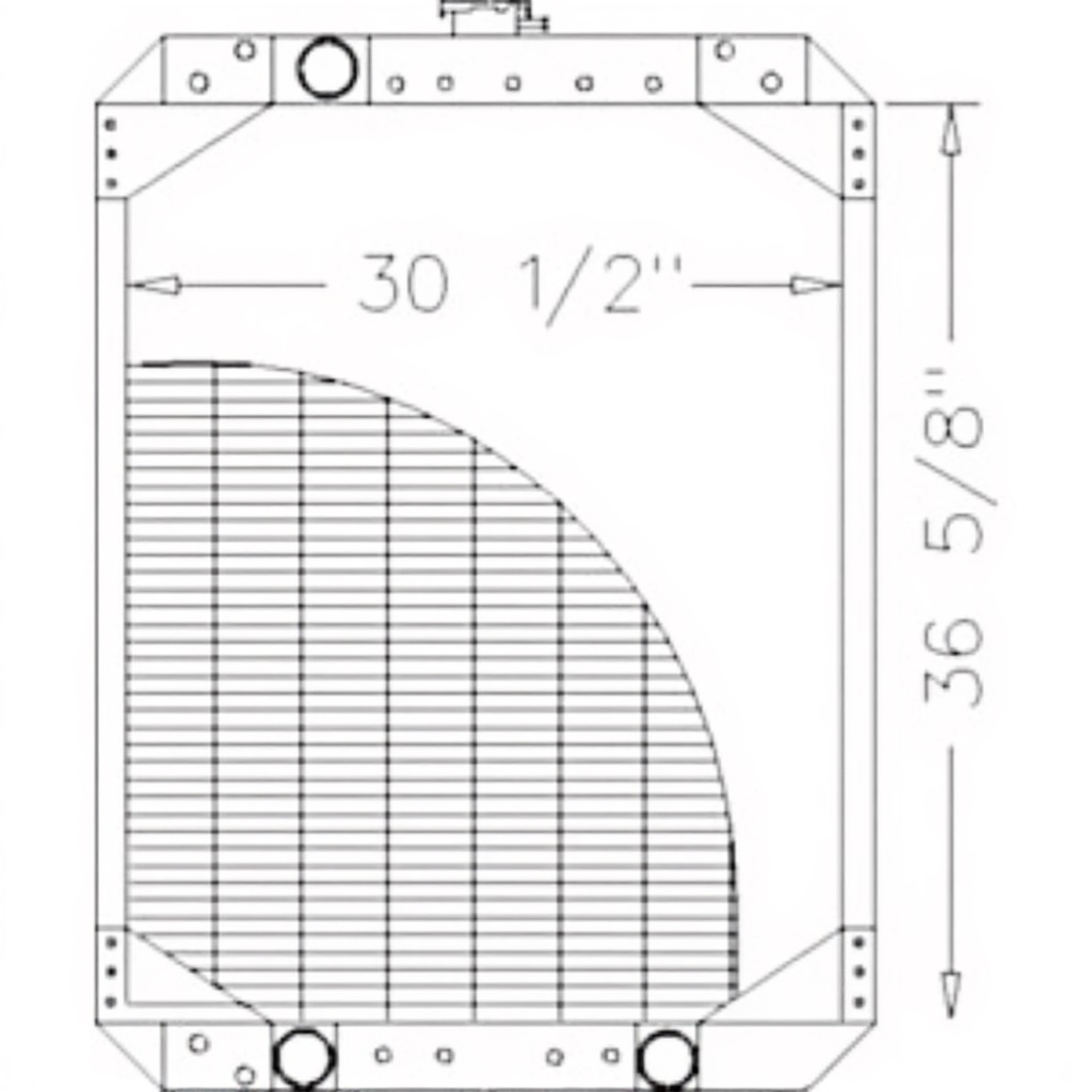 Radiator for John Deere RE64410 RE56597 6068H 6081 6081AF 6081HF 6081TF 6101 6101AF 6101HF