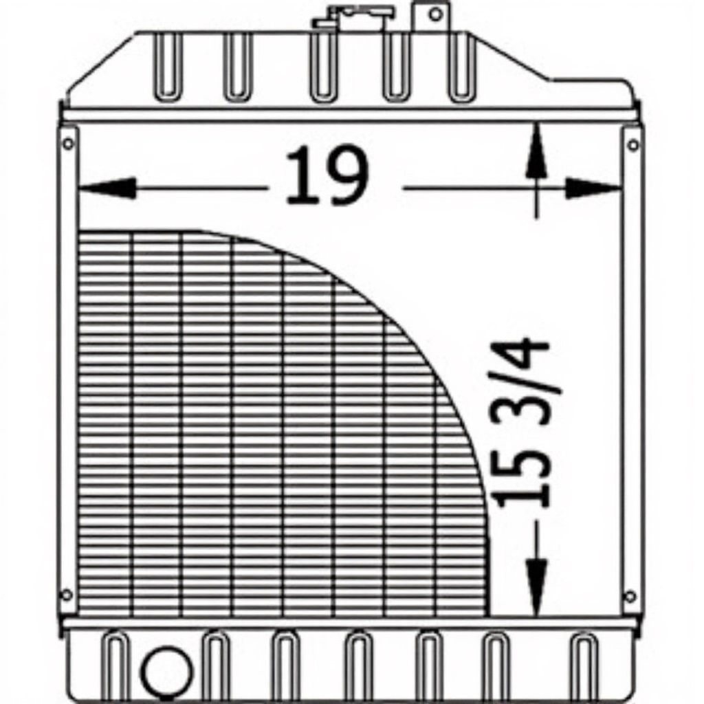 Radiator for John Deere RE70733 AMRE70733 5103 5203 5210 5215 5215F 5215V 5220 5303 5310 5310N 5315 5315F 5315V 5320 5320N 5403 5410 5410N