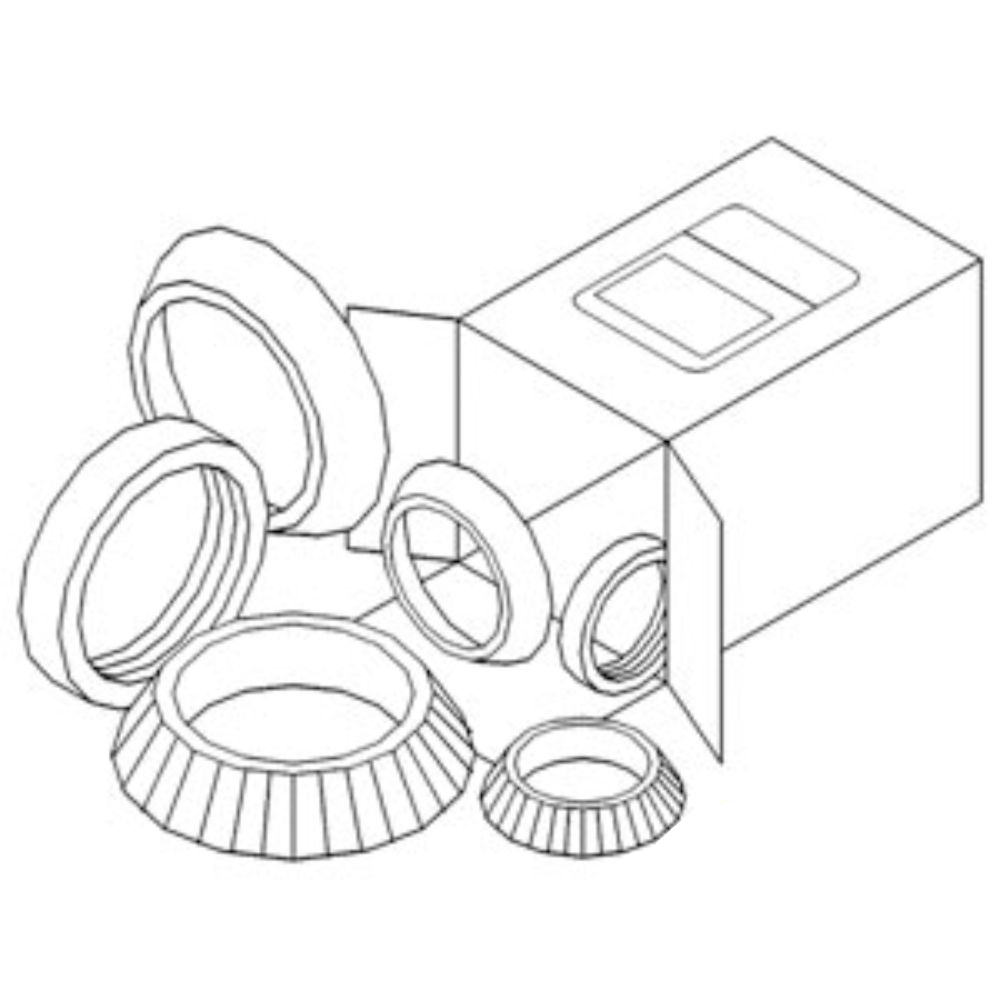 Wheel Bearing Kit for John Deere WBKJD6 RE54814 1020 1520 2030 2440 2510 2520 2630 2640 3010 3020 4000 4010 4020 4030 4040 4320 1020 1520 2030 2440 2510 2520 2