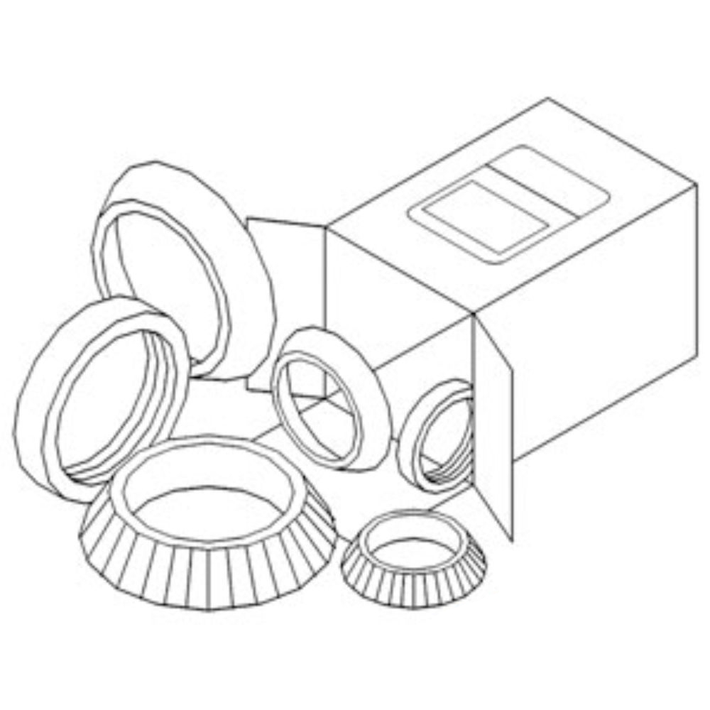 Wheel Bearing Kit for John Deere WBKJD9 RE54818 2150 2155 2350 2355 2355N 2550 2555 2750 2755 2840 2855N 2940 2950 2955 5010 6110L 6120L 6200 6200L 6210L 6220L